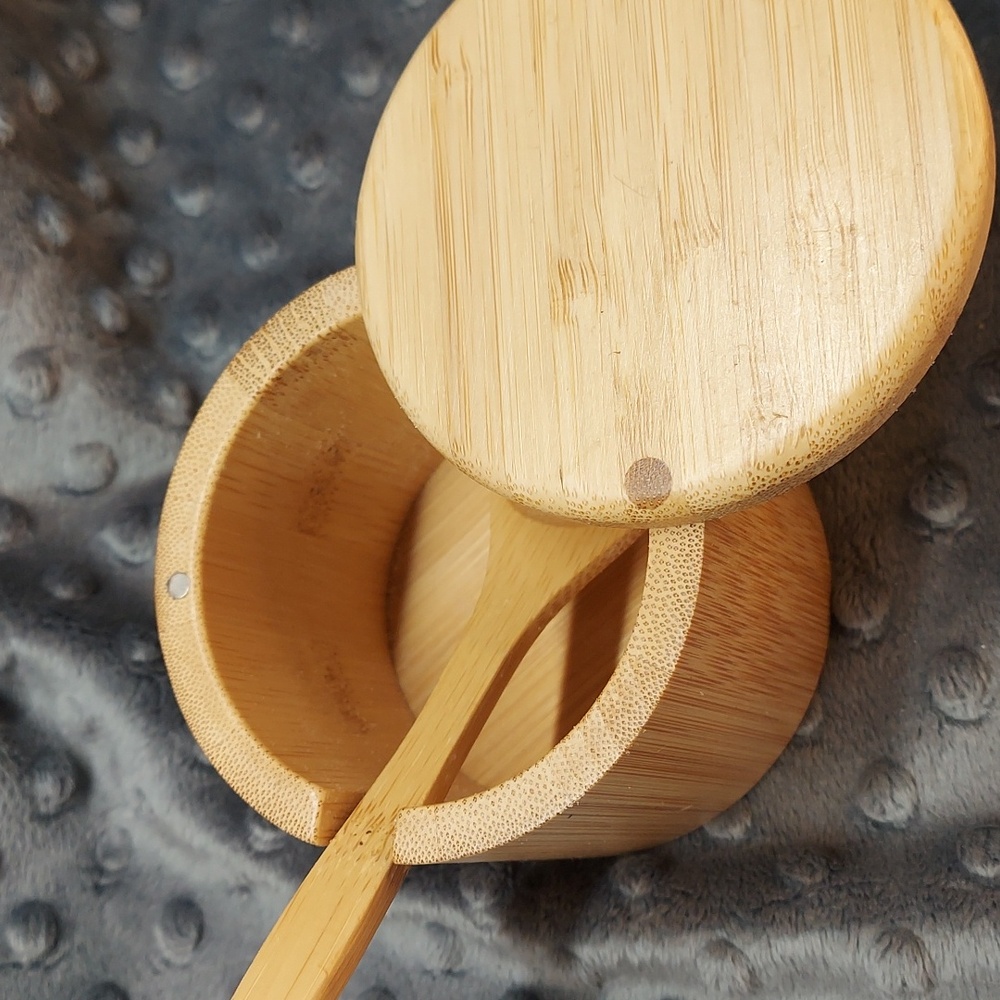 Totally Bamboo Little Dipper Salt Cellar with Salt Spoon, 6-Oz. - Picture 5 of 6